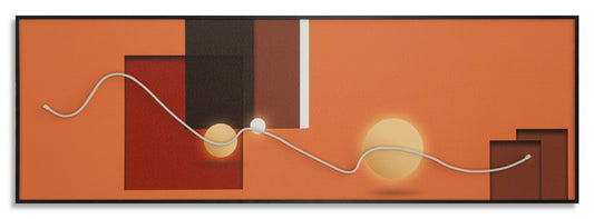 Canvasdoek Met LED-Verlichting Abstract Multicolor 50x150x3.5 cm