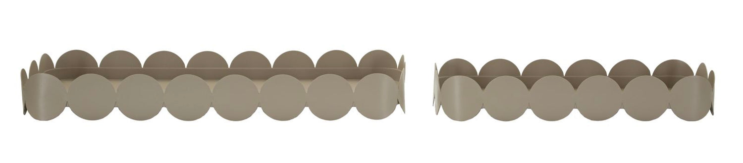 Saturn Dienblad Rechthoekig Duifgrijs Set 2 Stuks 4.5x40x16.5 cm