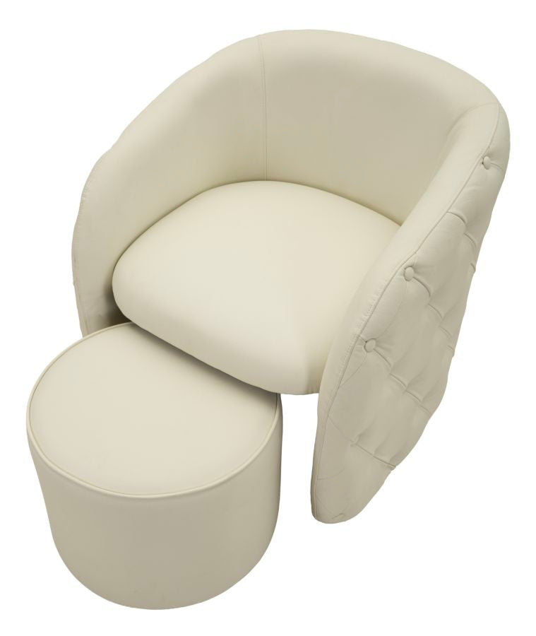 Zagabria Fauteuil Met Poef 80x75x76 cm