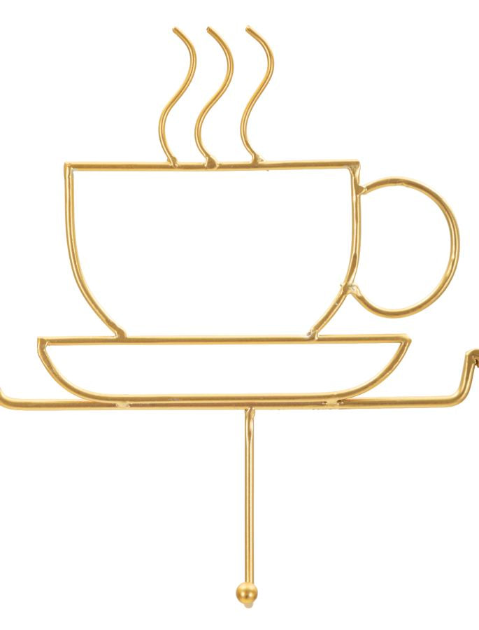 Breakfast Wall Hanger Gold 26.7x60x3.8 cm
