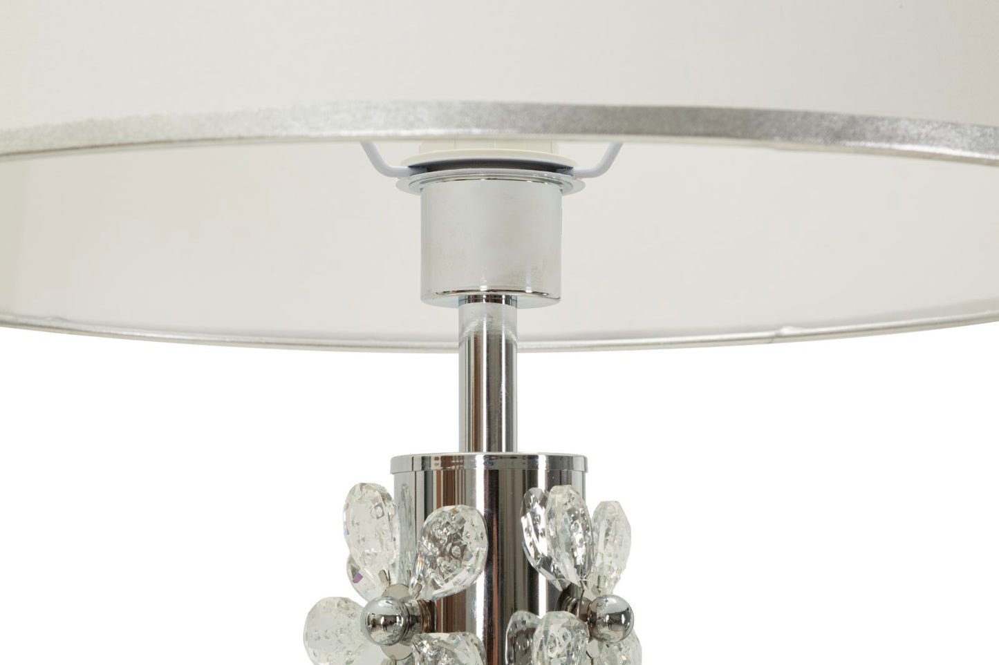 Bloemen Tafellamp Silver 74x35x35 cm