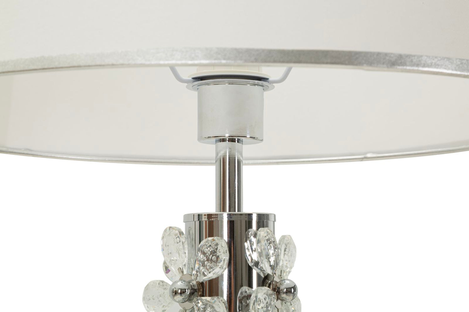 Bloemen Tafellamp Silver 74x35x35 cm