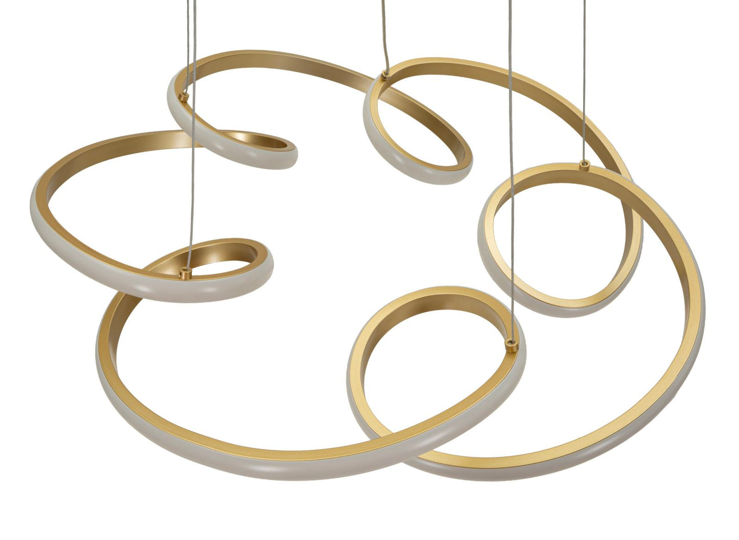 Glovy Led Plafondlamp Gold 120x55x55 cm