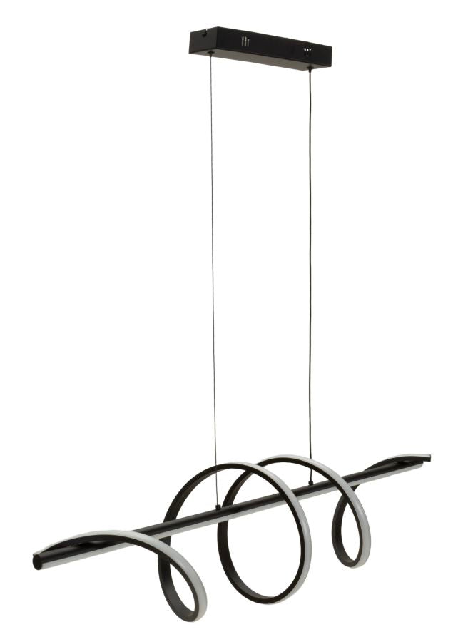 Spiral LED Plafondlamp Zwart/Wit 30x101x25 cm