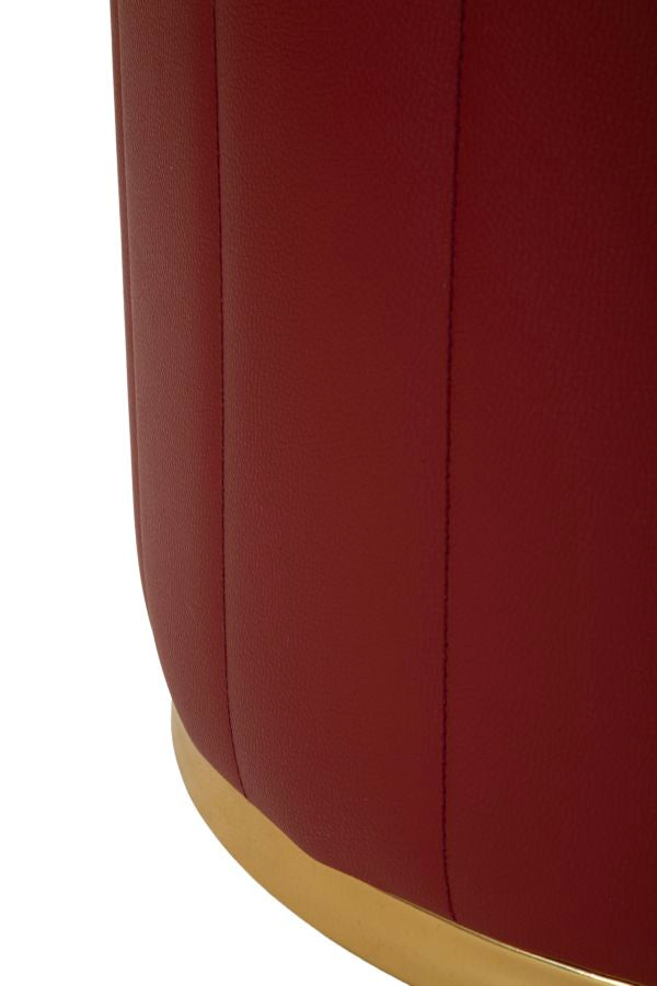 London Pouf Met Opbergruimte Rood 44x46.5x46.5 cm