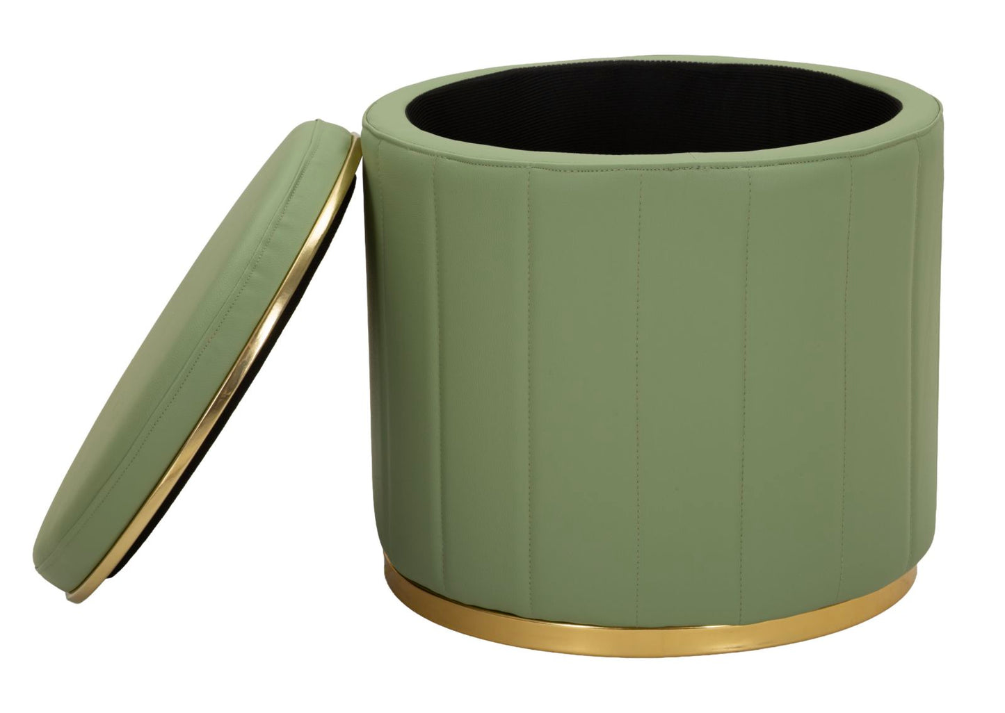 London Pouf Met Opbergruimte Groen 44x46.5x46.5 cm