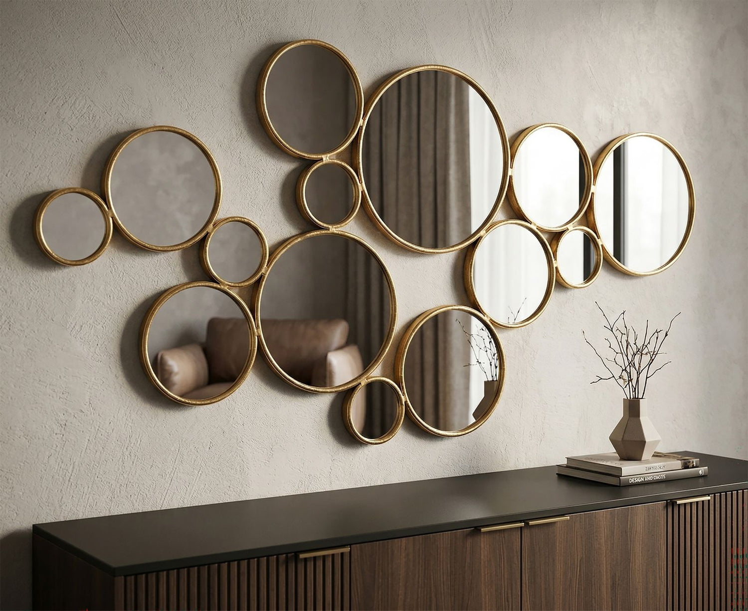 Wandpaneel Met Spiegels Glam 51.5x100x2.3 cm