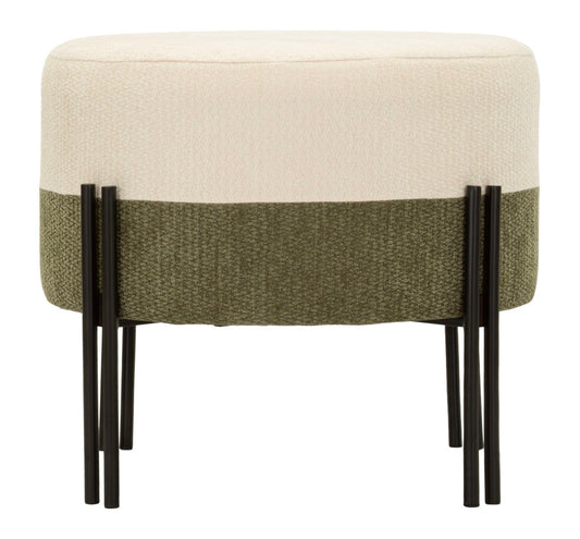 Modern Poef Tweekleurig Design 42x49x49 cm