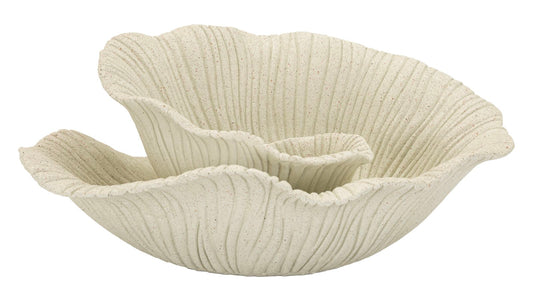 Decoratieve Bloemvormige Schaal Sand 29.5x34x13 cm