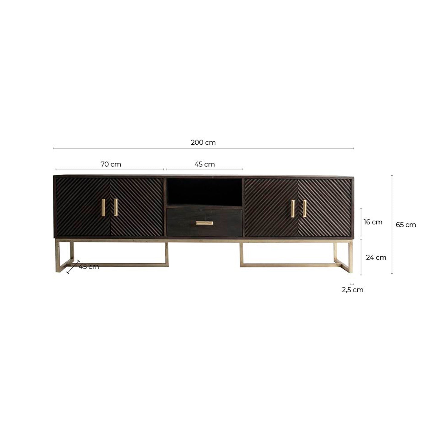 Kraj TV-Meubel S.Kraj Art Deco 200x45x66 cm