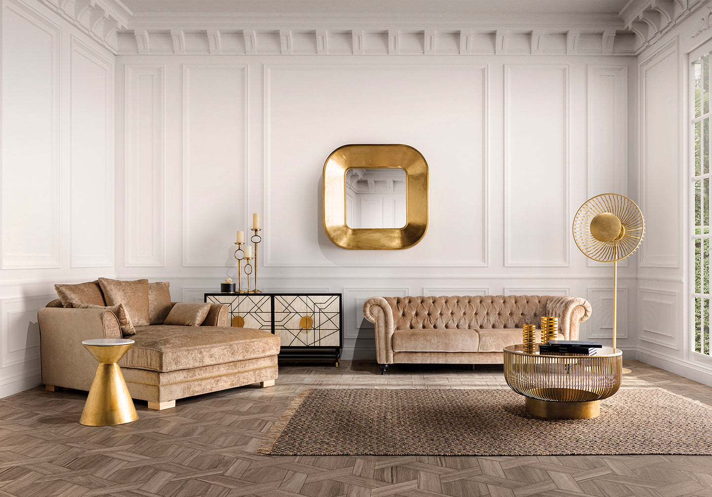 Zug Spiegel S.ZUG Art Deco 120x17x120 cm