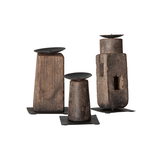 Zwaia Kaarsenhouder Set van 3 10x10x23 cm