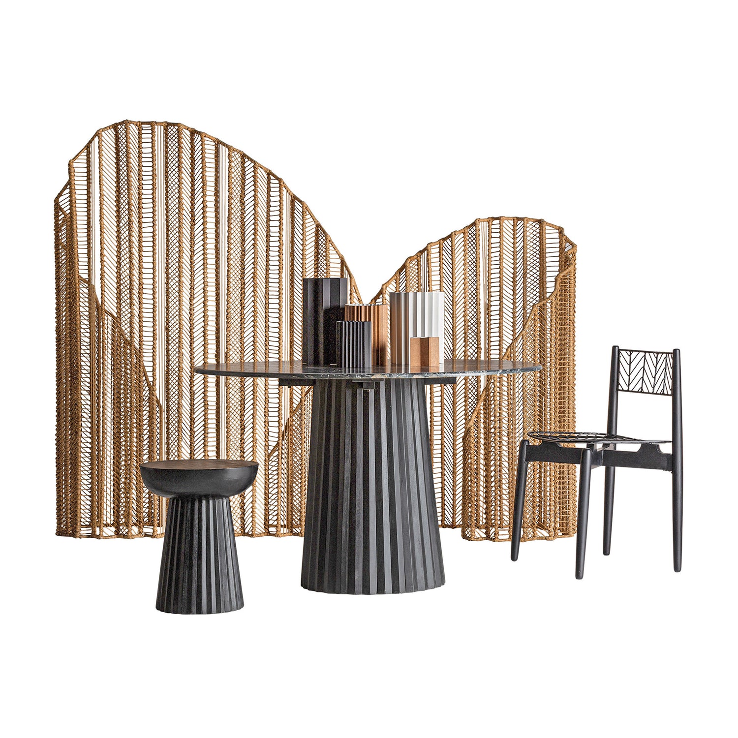 Plissé Wood Eettafel S.Plissé Wood 122x122x77 cm
