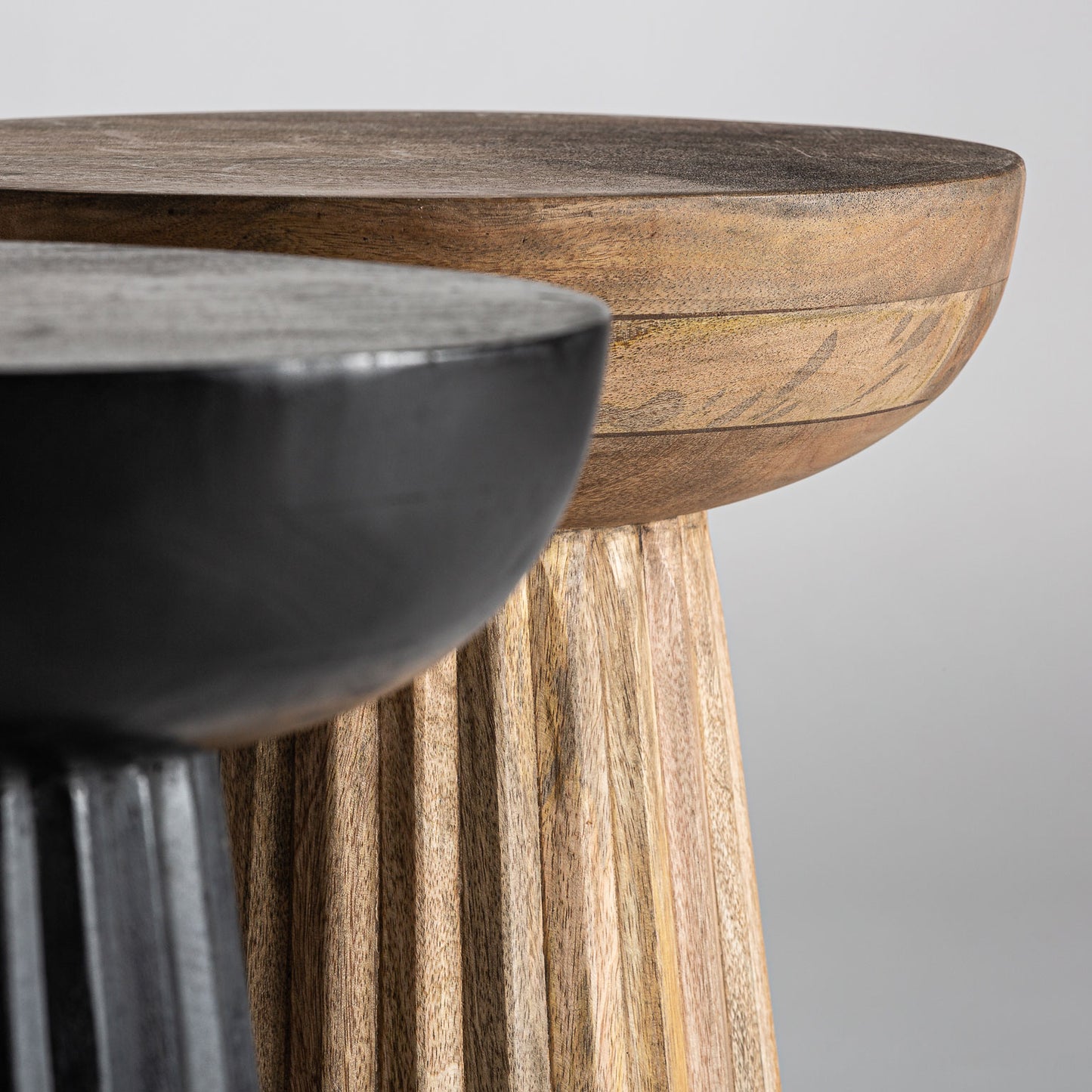 Plissé Wood Bijzettafel 38x38x48 cm
