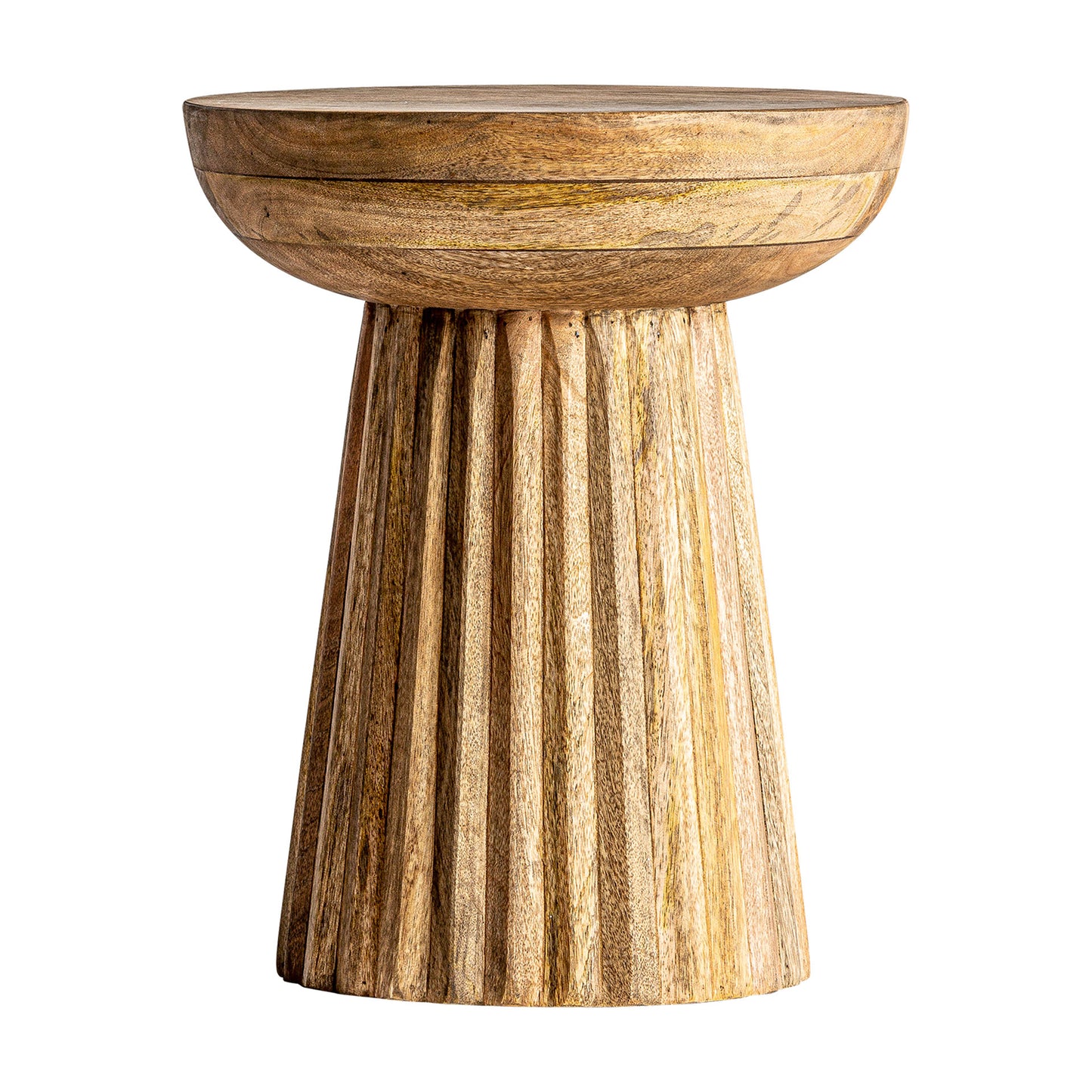Plissé Wood Bijzettafel 38x38x48 cm