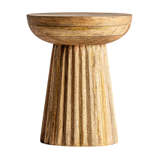 Plissé Wood Bijzettafel 38x38x48 cm