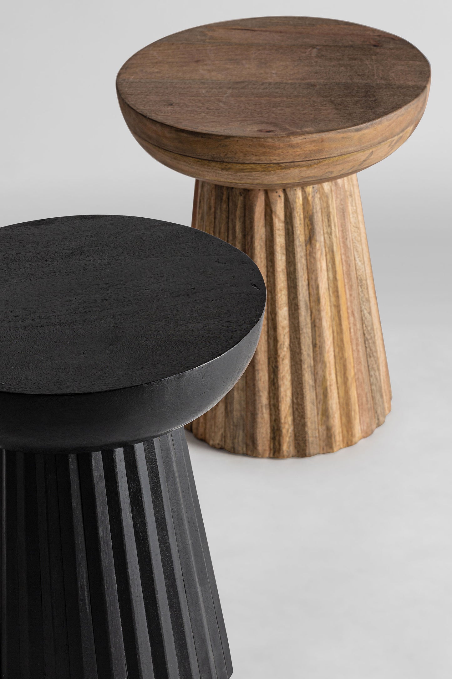 Plissé Wood Bijzettafel 38x38x48 cm
