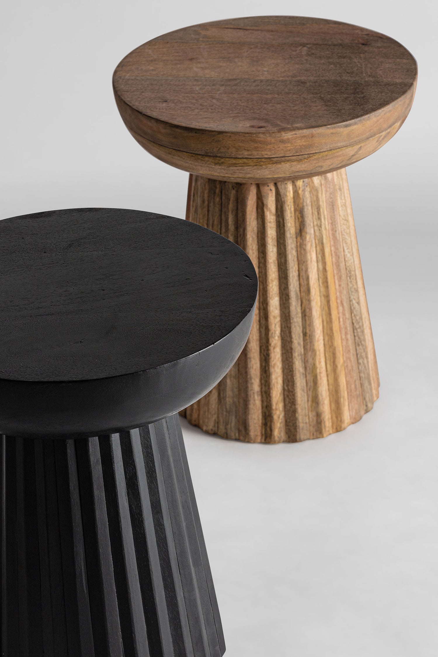 Plissé Wood Bijzettafel 38x38x48 cm