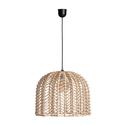 Plissé Rattan Plafondlamp 42x42x32 cm