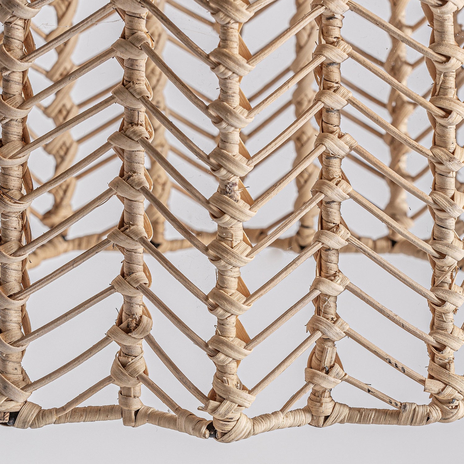 Plissé Rattan Plafondlamp 42x42x32 cm
