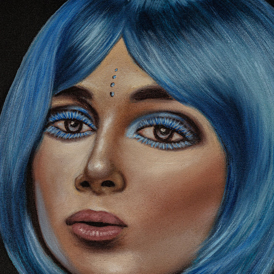 Elyna Canvas Blauw 120x4x90 cm