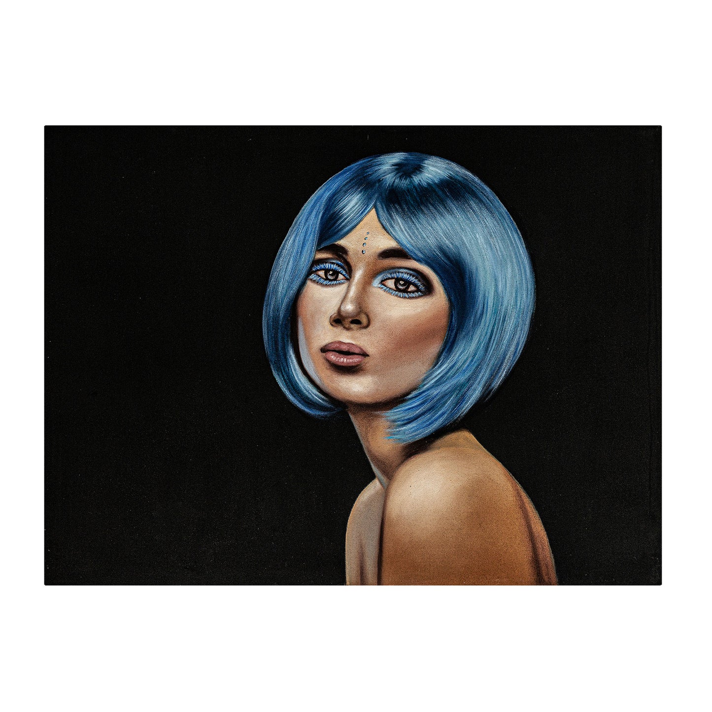 Elyna Canvas Blauw 120x4x90 cm