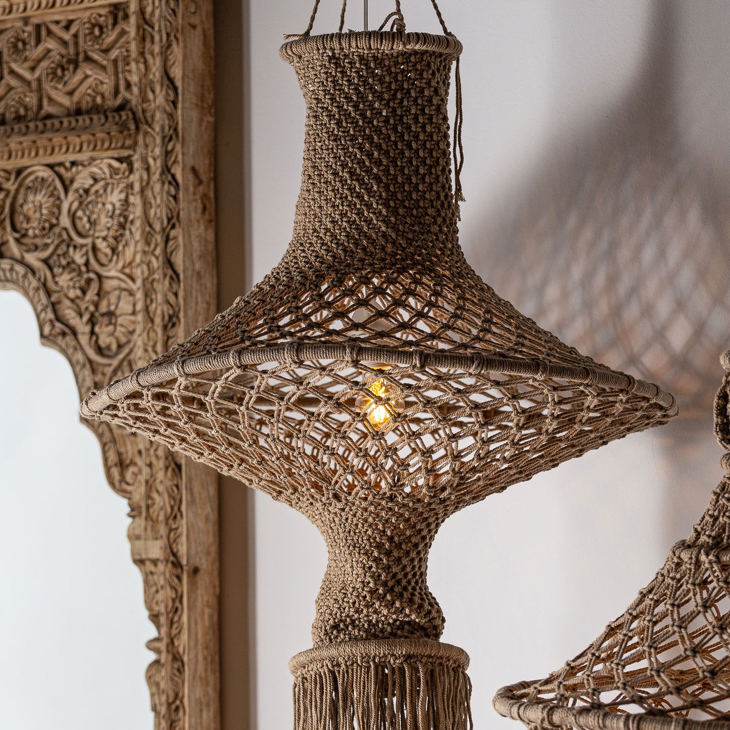 Bera Hanglamp Etnisch 70x70x117 cm