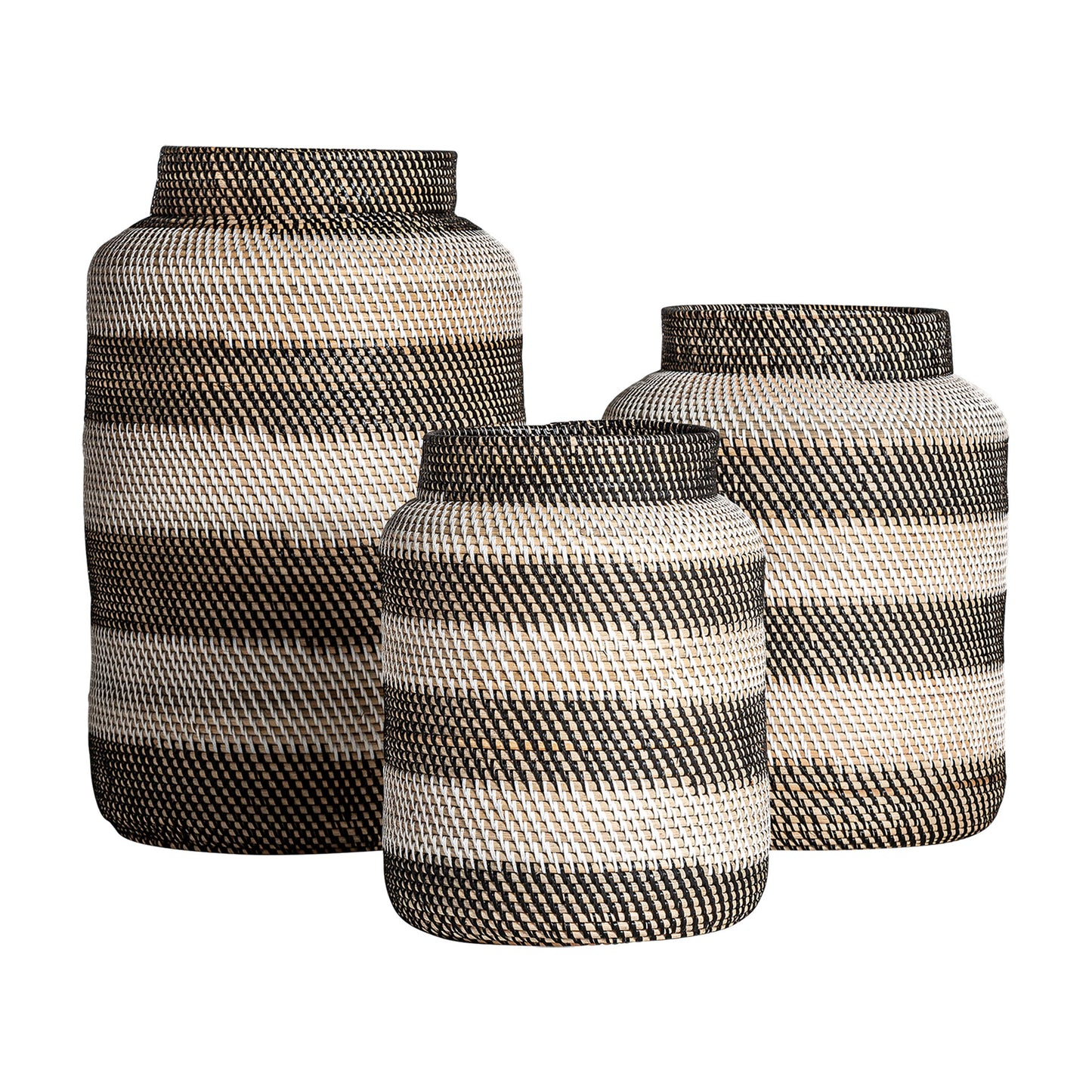 Zirba Vaas Set van 3 Stuks 37x37x61 cm