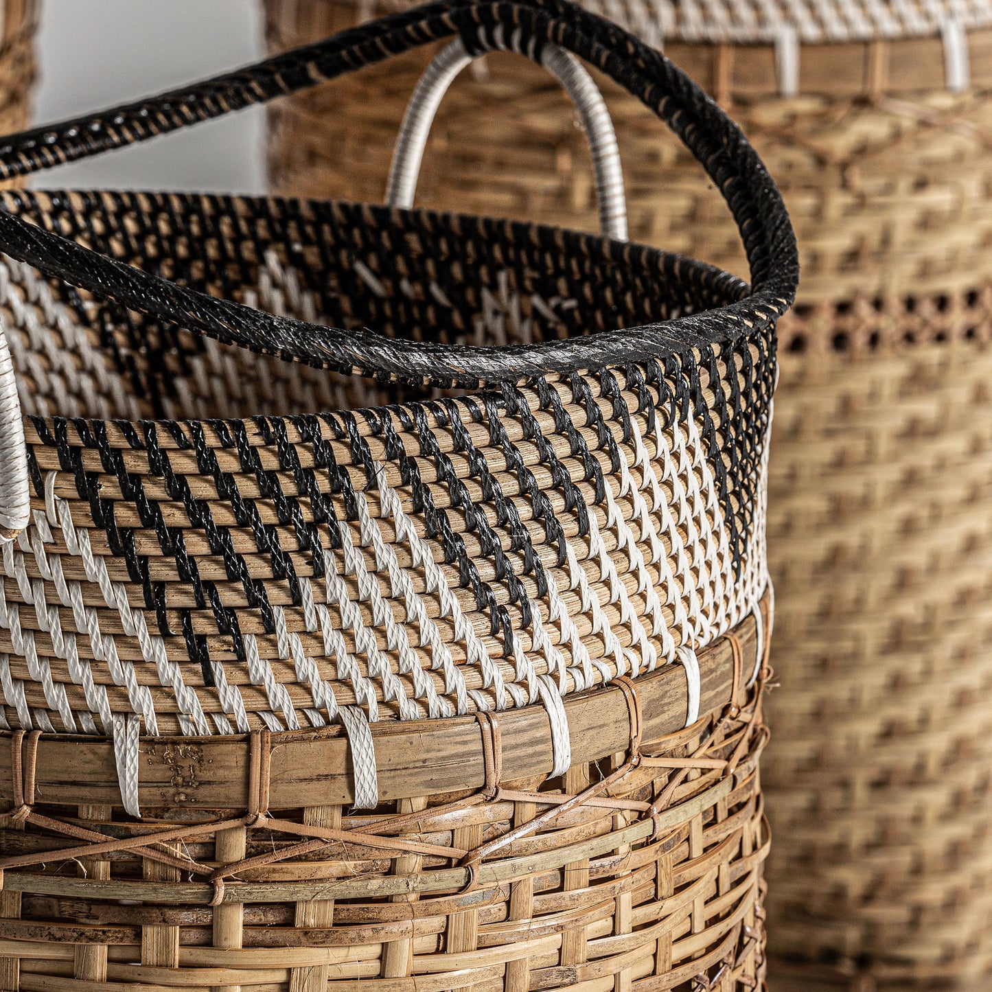 Zirba Rattan Wasmanden Set van 3 Stuks 44x50x57 cm