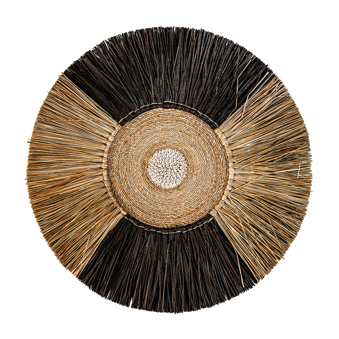 Wandpaneel Raffia Zwart 70x2x70 cm