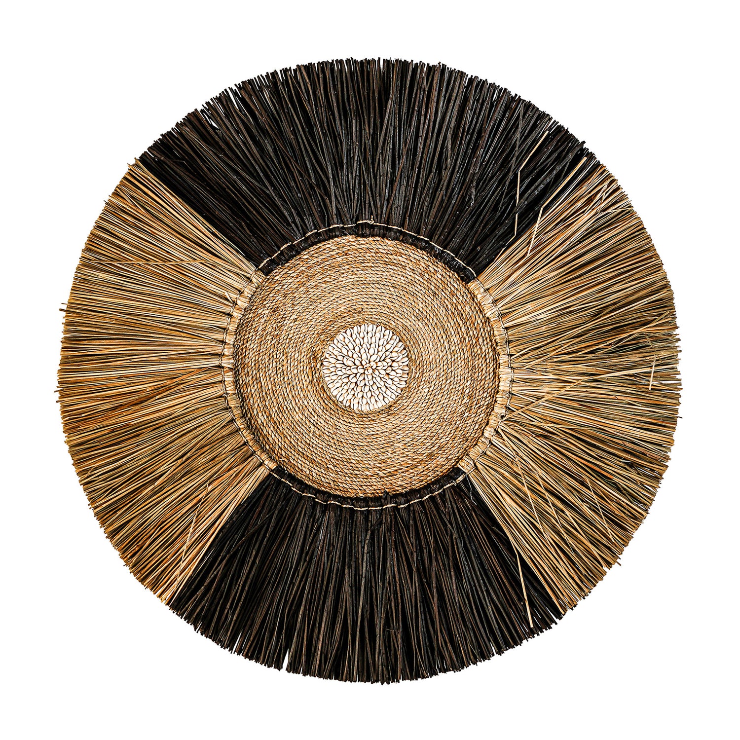 Wandpaneel Raffia Zwart 70x2x70 cm