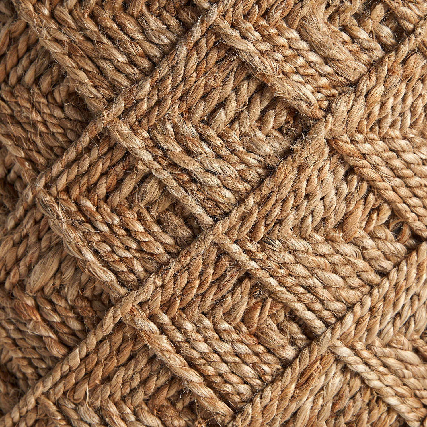 Elgin Jute Poef Vintage 40x40x46 cm