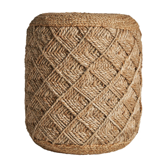 Elgin Jute Poef Vintage 40x40x46 cm