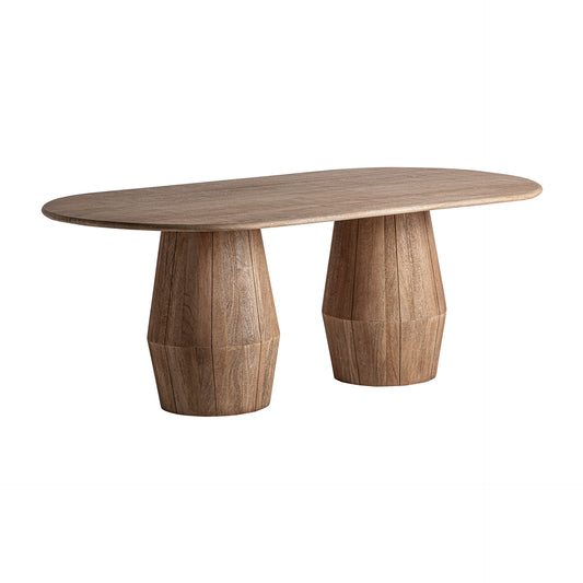 Jacquard Eettafel Mangohout 220x110x75 cm