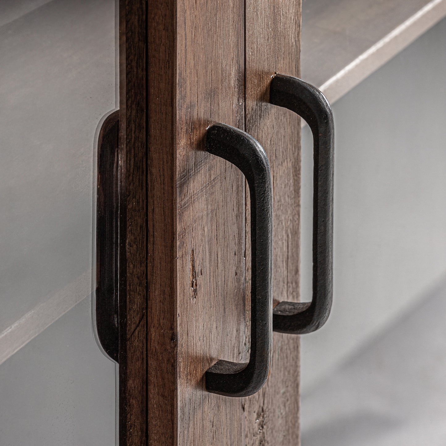 Selby Glazen Vitrinekast Rustiek 120x46x198 cm
