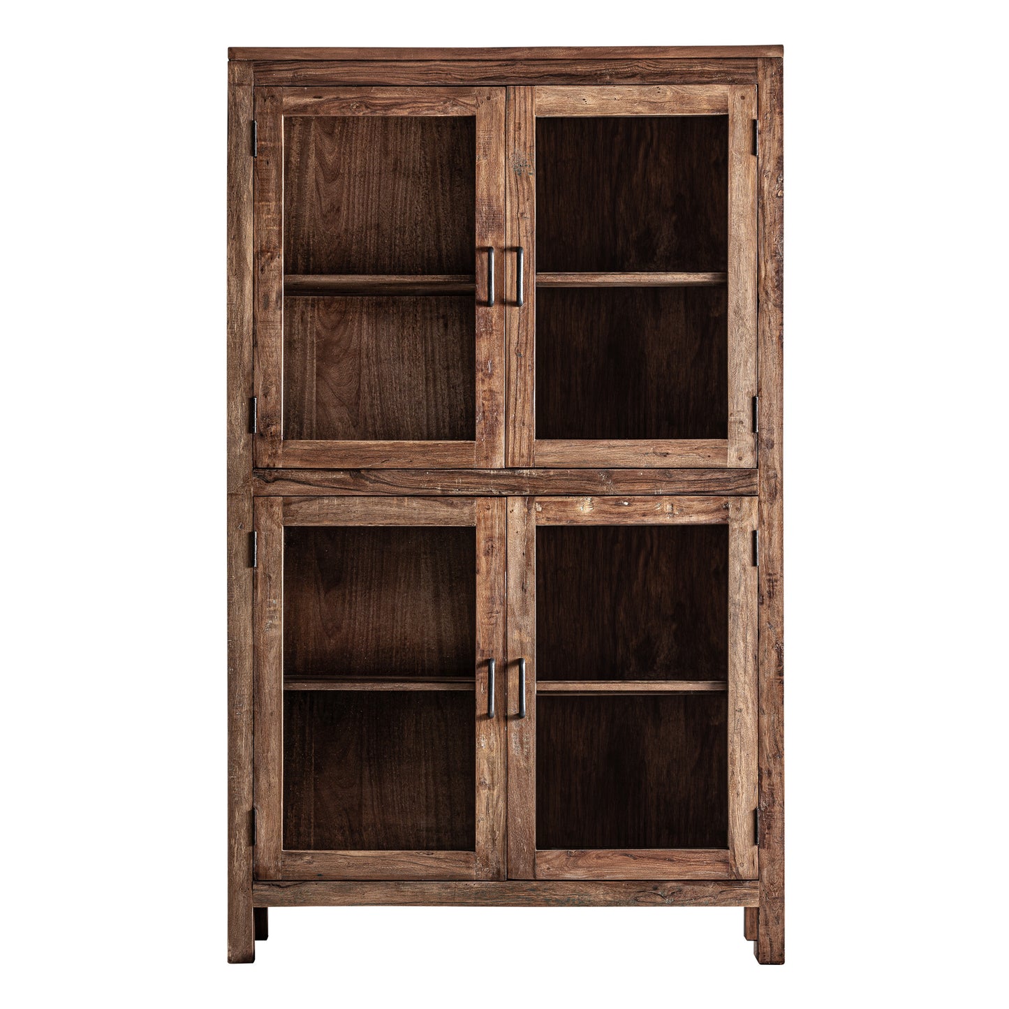 Selby Glazen Vitrinekast Rustiek 120x46x198 cm