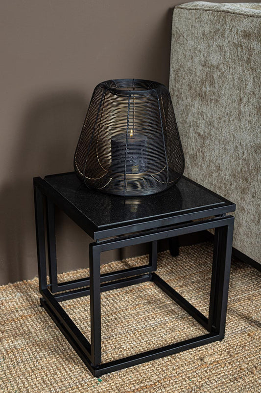 Jaden Black Iron Stormlight Small Border Round M