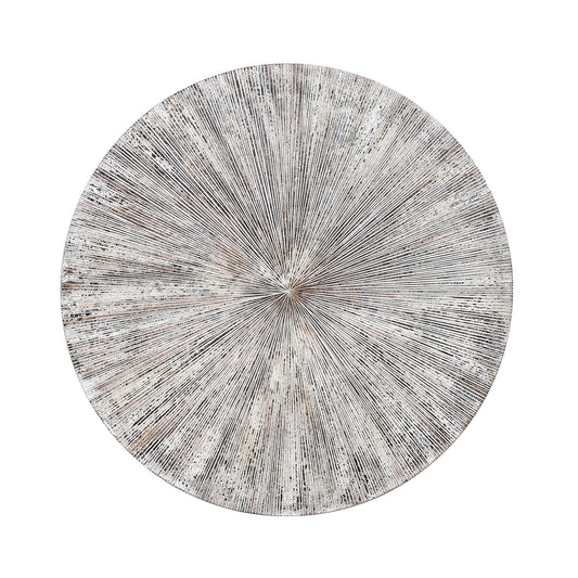 Zapp White Ribbed Wallpanel Round L