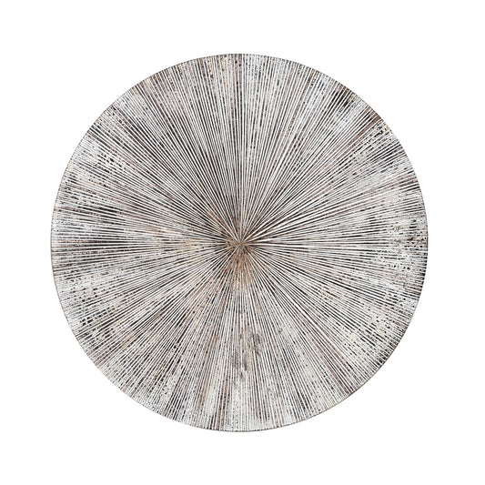 Zapp White Ribbed Wallpanel Round S