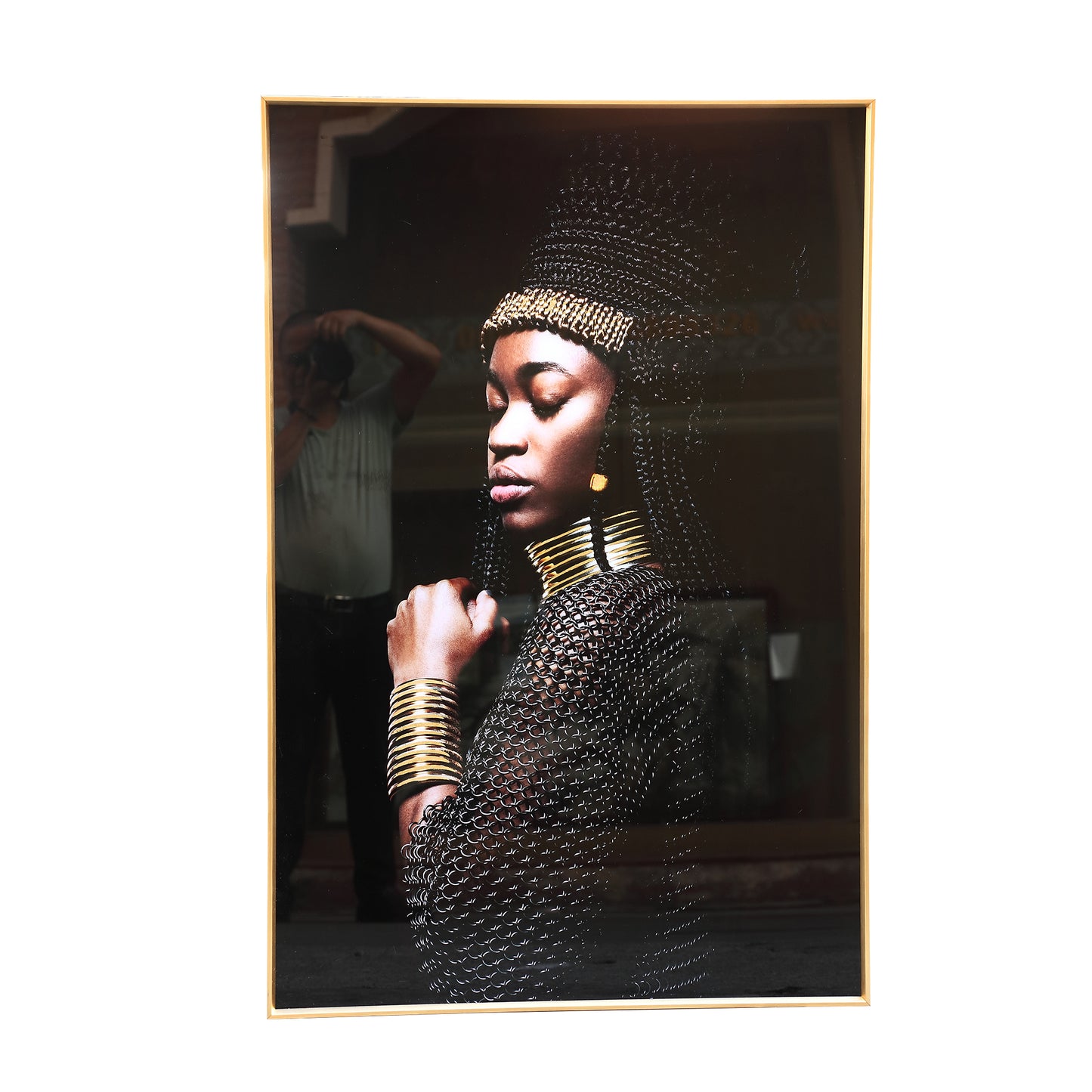 Melani Glass Art Wall Picture Ethnic Women