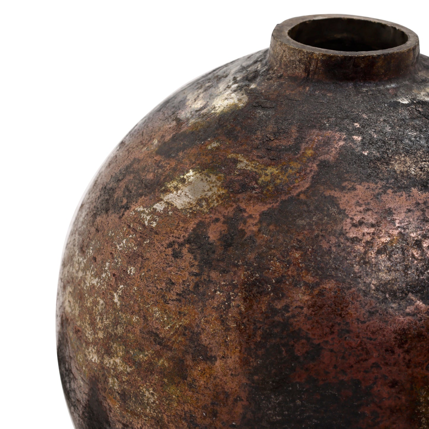 Archer Copper Glass Vase Round Bulb Design L