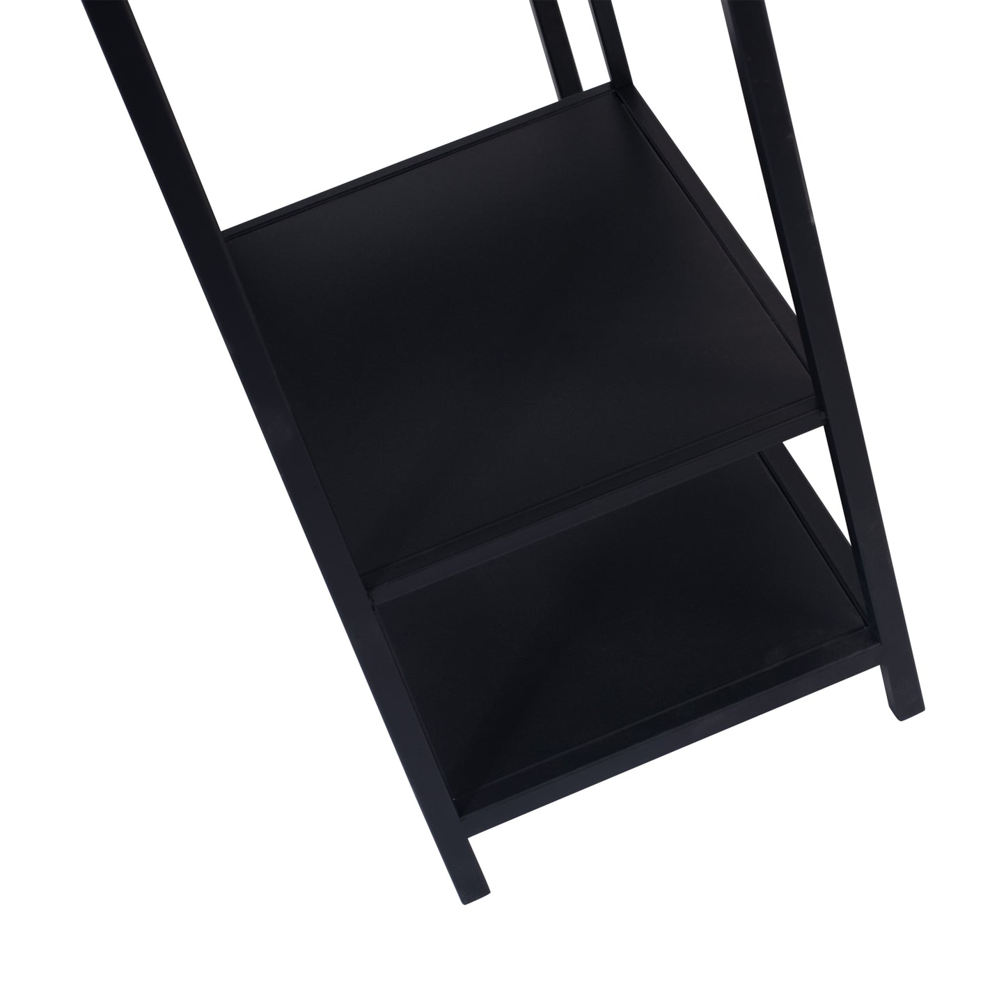 Duana Playful Black Iron Open Cabinet High