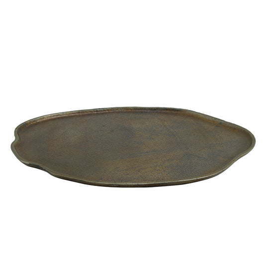 Maud Bronze Alu Bowl Wavy Round Shape L
