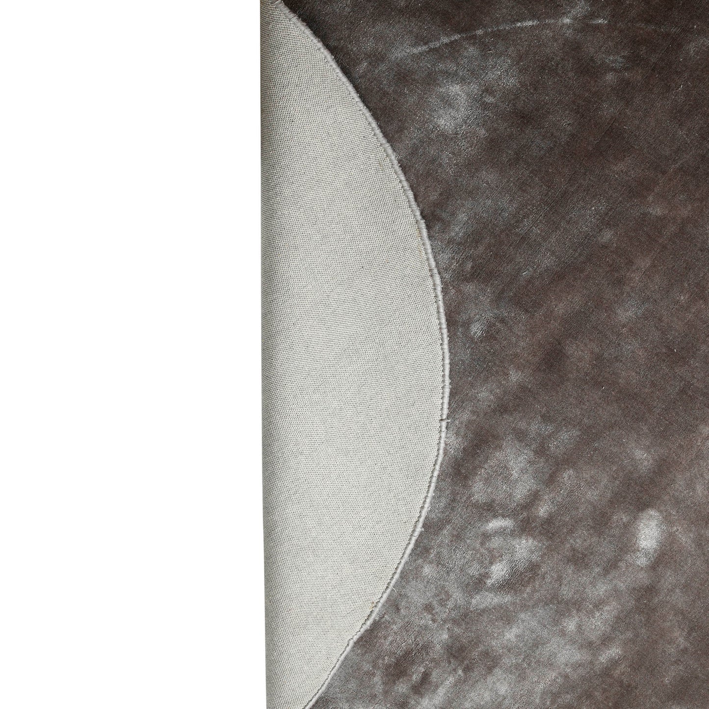 Flavia Grey Viscose Handwoven Carpet Round S