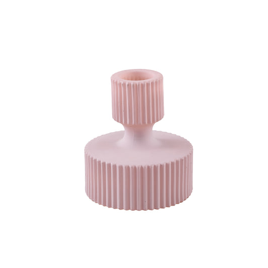 Gynna Light Purple Matte Glass Candleholder Round