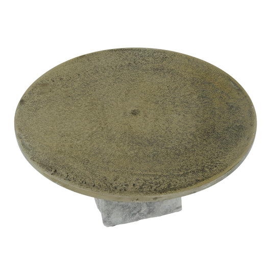 Nimo White Marble Plateau Antique Gold Top