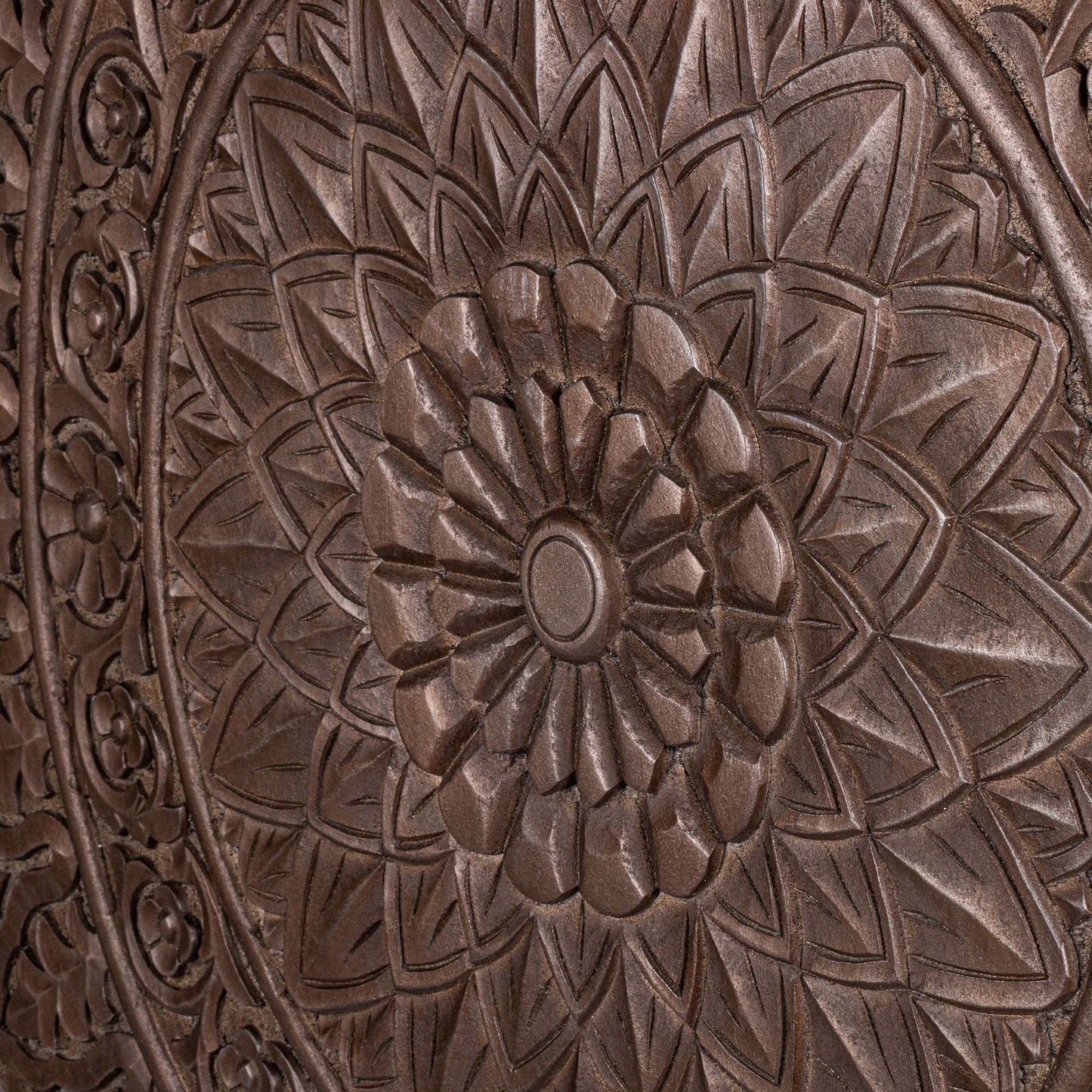 Restin Brown MDF Antique Carved Wall Panel Rect