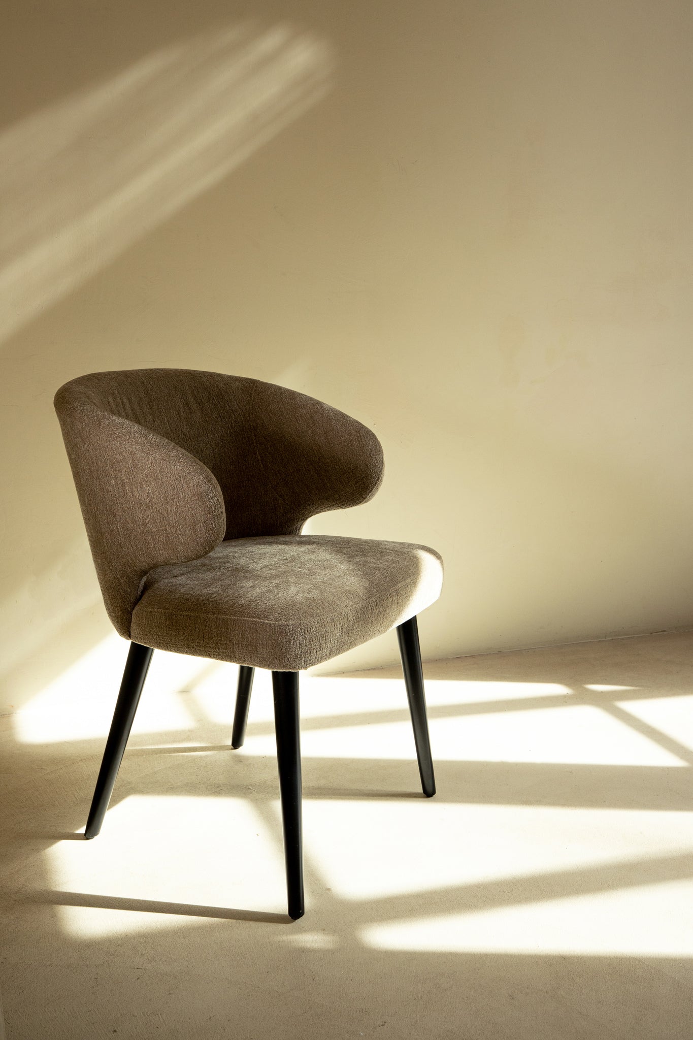 Fiori Green 1205 Dining Chair Black Wood Legs