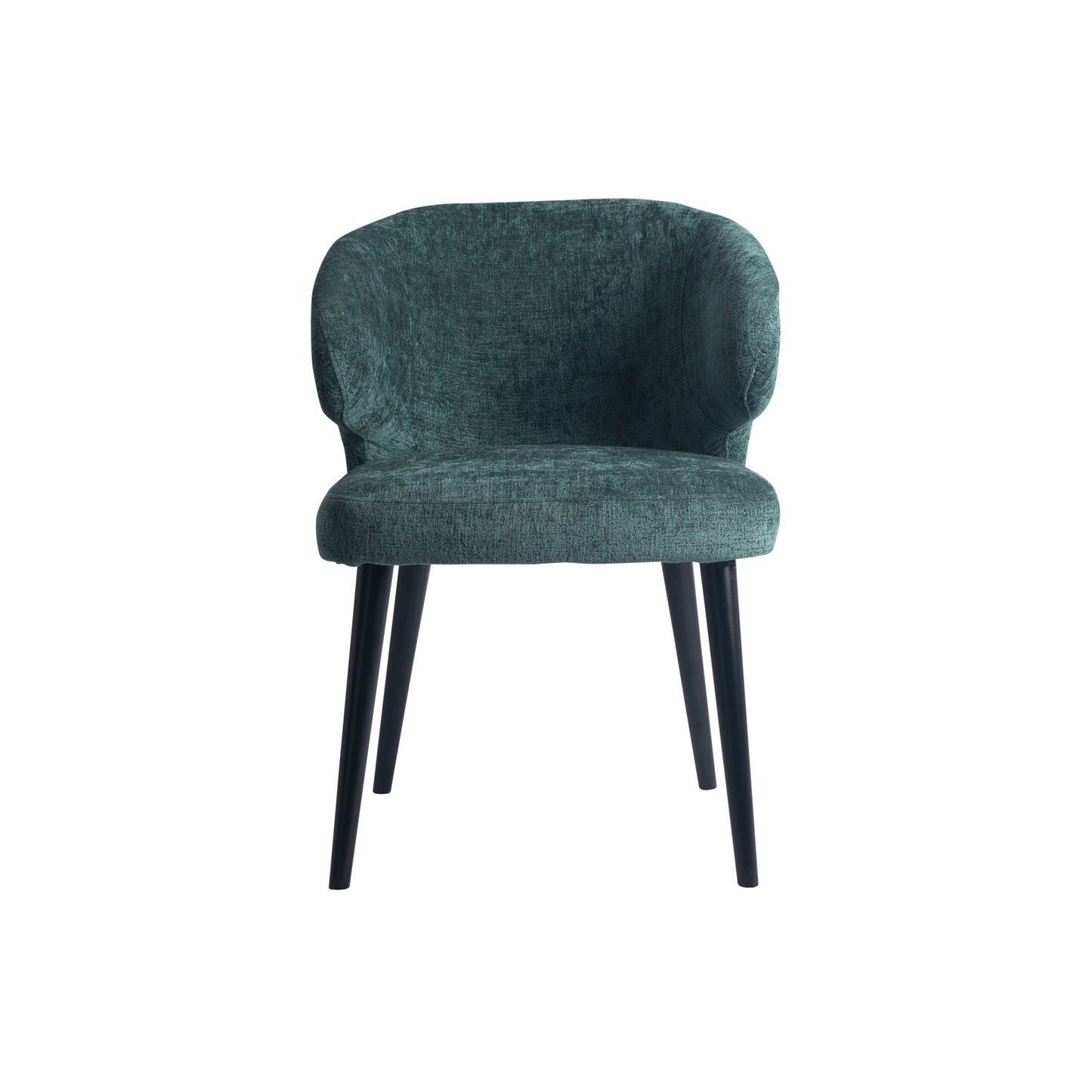 Fiori Petrol 502 Dining Chair Black Wood Legs