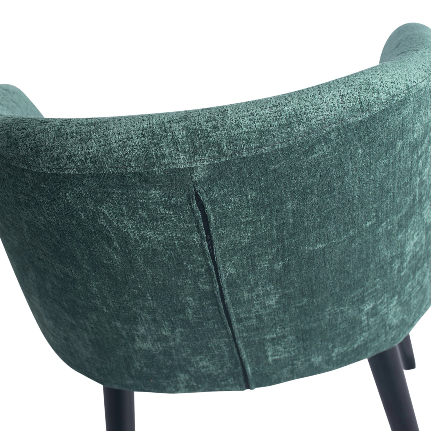 Fiori Petrol 502 Dining Chair Black Wood Legs